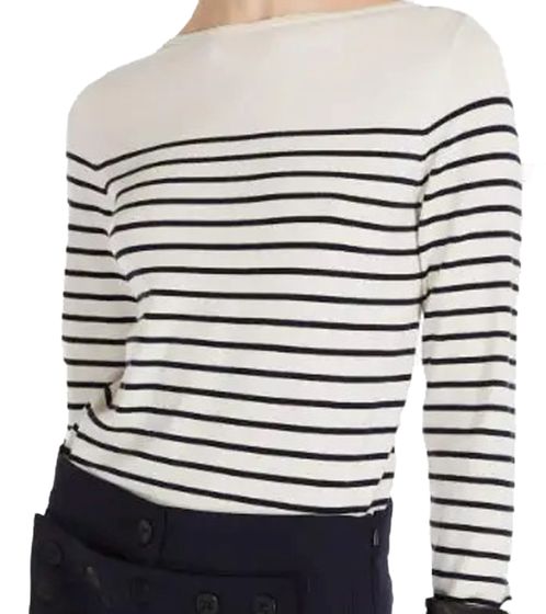 Jersey de mujer MaxMara Weekend a rayas con cuello barco y manga larga 2353660333 336 Blanco