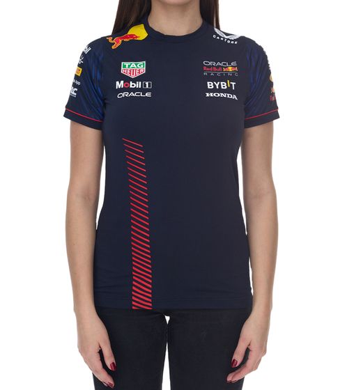 Oracle Red Bull Racing Formula 1 F1 Team Verstappen Pérez T-shirt femme avec imprimés graphiques Chemise de sport TF2644 Marine