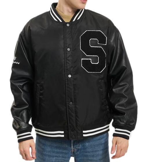 Only & Sons Chris Varsity Giacca Invernale da Uomo Giacca College Giacca Bomber 22024493 Nero/Bianco