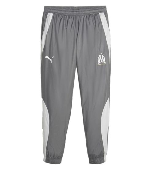 PUMA OLYMPIQUE DE MARSEILLE Herren Pre-Match-Hose Jogginghose Fußball-Pants 771901 07 Grau