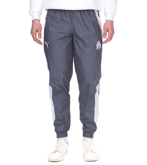 Pantaloni pre-partita PUMA OLYMPIQUE DE MARSEILLE da uomo Pantaloni da jogging Pantaloni da calcio 771901 07 Grigio