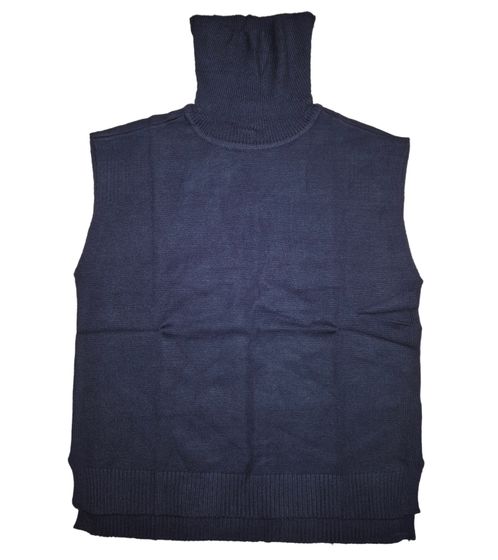 HECHTER PARIS maglia gilet donna con dolcevita in viscosa 31083465 blu scuro