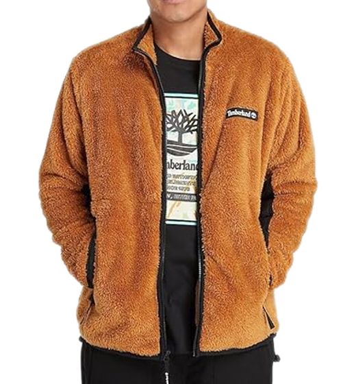 Chaqueta polar Timberland para hombre, chaqueta de peluche con cuello alto, chaqueta de otoño TB0A6JJ1 P47 marrón