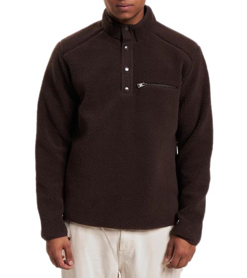 ONLY & SONS Dallas Herren Troyer-Pullover Teddy-Pulli Winter-Pullover 22025748 Dunkelbraun