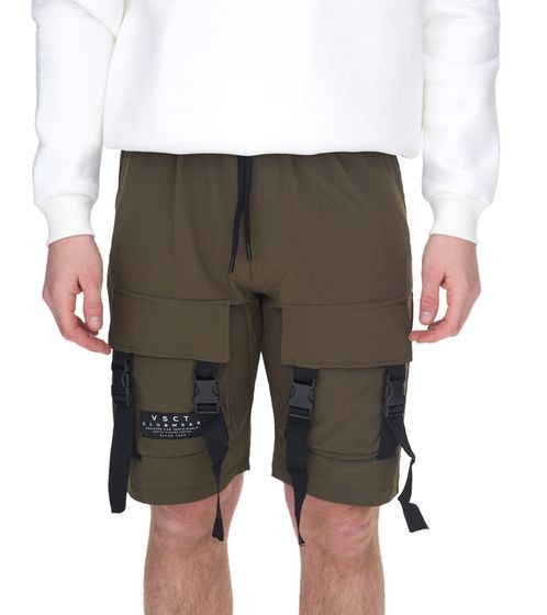 vsct Spencer Herren Bermuda-Shorts Beintaschen mit Zierschnallen kurze Cargo-Hose 5643273 Khaki