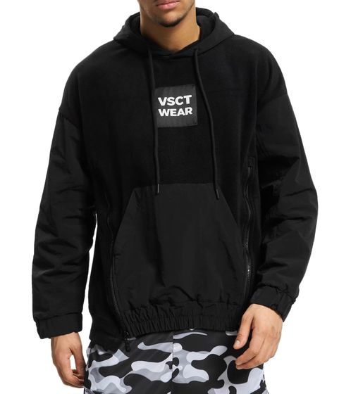 vsct Bulky Oversize Men's Hoodie with Front Zippers Cotton Hooded Sweater in an Oversized Look 5643333 Black