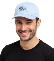STAPLE Sage Men's Snapback Cap with Brand Lettering on the Front Cotton Cap 2302AX7198 Light Blue
