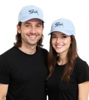 STAPLE Sage Men's Snapback Cap with Brand Lettering on the Front Cotton Cap 2302AX7198 Light Blue