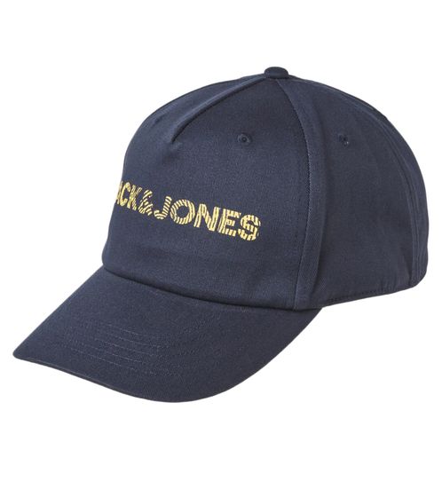 JACK & JONES Cappellino snapback da uomo Adrian con scritta del marchio sul berretto da baseball anteriore 12235403 Navy