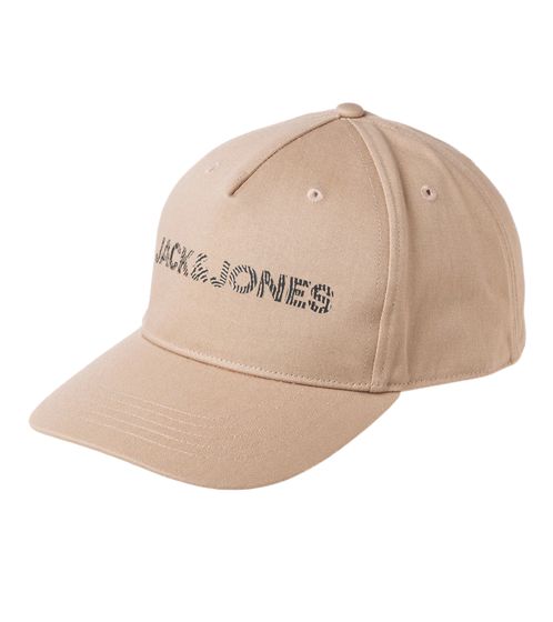 Gorra snapback de hombre JACK & JONES Adrian con letras de la marca en la parte delantera gorra de béisbol 12235403 beige