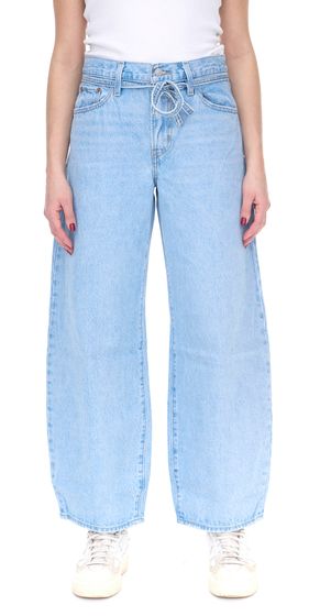 LEVI`S Premium XL-Balloon Jeans für Damen Mid Waist Denim-Hose mit charakteristischen Ballonschnitt A46760001 Blau