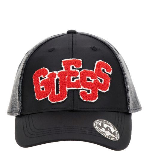 GUESS gorra de béisbol para hombre, gorra elegante para el día a día, gorra de verano AM5030POL01 negro/gris