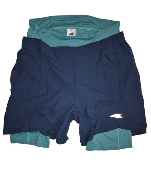 Pantaloni da ciclismo F2 pantaloni da mountain bike da donna sostenibili con fondello 2in1 pantaloncini da bicicletta 89267667 turchese/blu