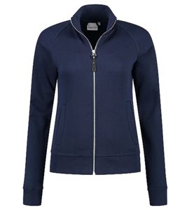 SANTINO Anna Damen schlichte Sweat-Jacke mit Baumwollanteil Freizeit-Jacke Basic-Jacke Navy