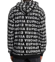vsct Clubwear Endless sweat à capuche pour hommes avec pull à capuche imprimé "EUPHORIA" all-over A5643288 noir/blanc
