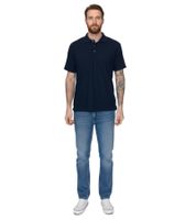 Polo semplice da uomo SANTINO Cws con percentuale di cotone, maglia a maniche corte, blu scuro