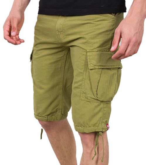 ALPHA INDUSTRIES Ripstop men's cargo pants cotton shorts summer shorts 196205 440 Khaki