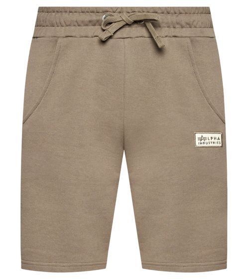 ALPHA INDUSTRIES men's sweat shorts, sustainable short cotton trousers, leisure trousers 106365 628 brown