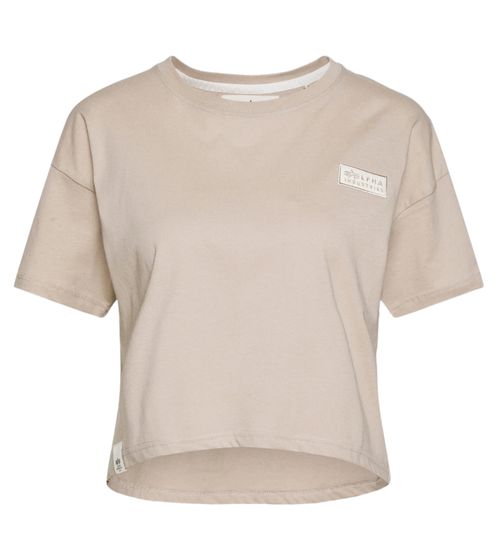 ALPHA INDUSTRIES women's sustainable T-shirt in cropped design cotton shirt 115056 627 beige