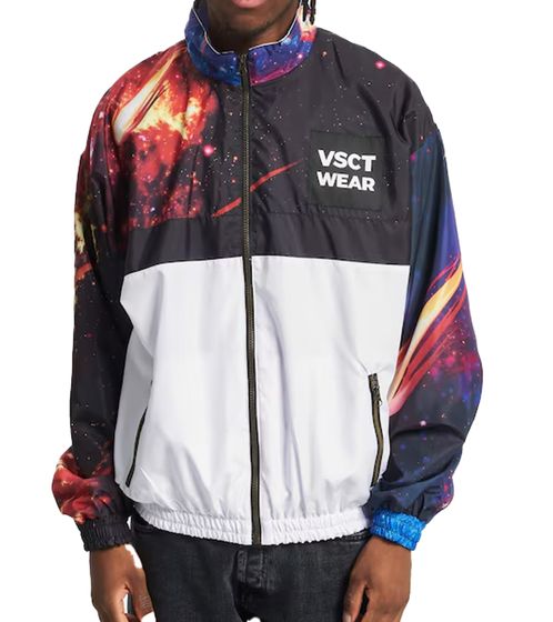 vsct Clubwear Herren Übergangs-Jacke mit Allover Galaxy-Print Trainings-Jacke 5643292 Bunt