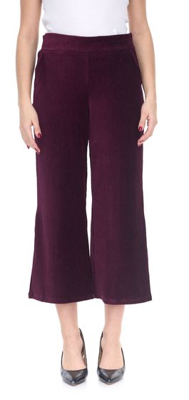 Aniston Casual women's corduroy trousers winter culottes pull-on trousers 51295128 Bordeaux-red