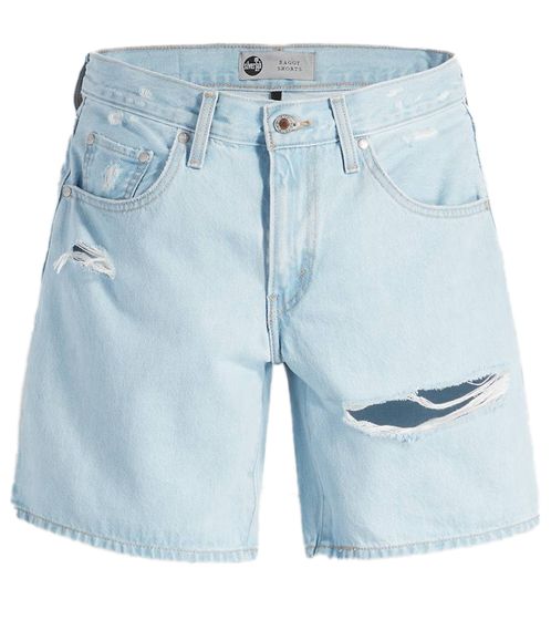 LEVI'S Silvertab women's shorts in destroyed look cotton trousers denim shorts A47170000 Blue