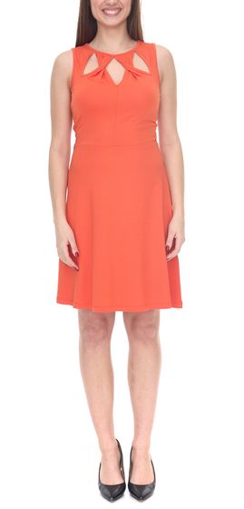 melrose mini dress sleeveless women's summer dress with extravagant neckline 87047541 orange