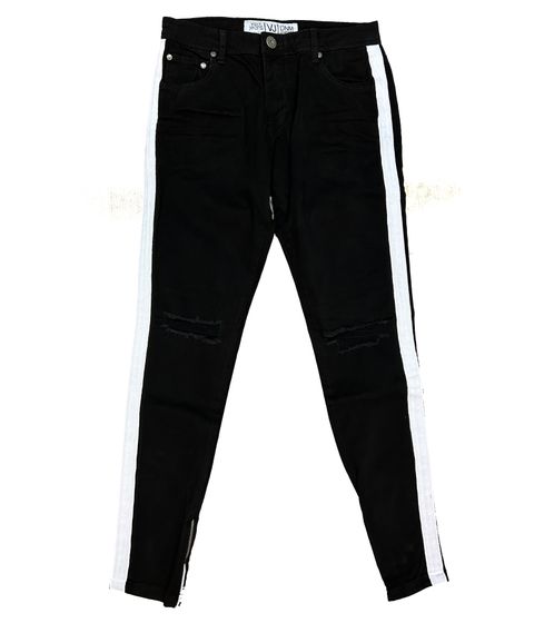 vsct Clubwear Stripe men's jeans with side stripes denim trousers D5642660 black/white