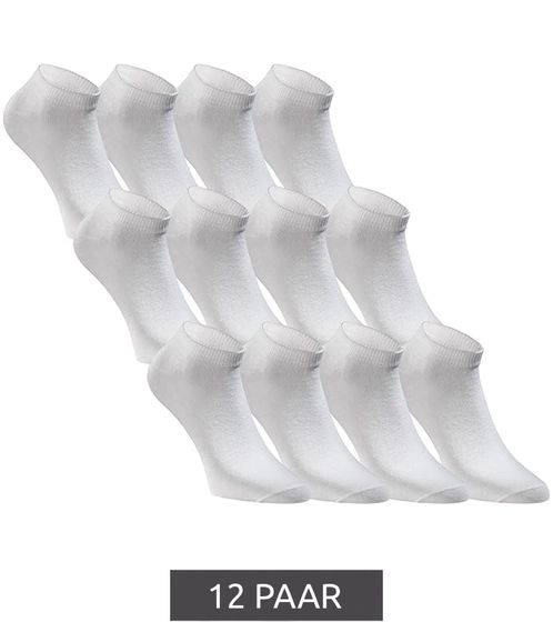 12 Paar JACK & JONES Short Sock Sneaker-Socken Sport-Strümpfe Baumwoll Quarter-Socken 12260511 Weiß