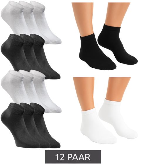 12 Paar JACK & JONES Short Sock Sneaker-Socken Sport-Strümpfe Baumwoll Quarter-Socken 12260511 Schwarz/Weiß 12 Paar JACK & JONES Short Sock Sneaker-Socken Sport-Strümpfe Baumwoll Quarter-Socken 12260511 Schwarz/Weiß