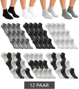 12 pairs of JACK & JONES Short Sock sneaker socks, sports socks, cotton quarter socks 12260511 in black, grey, white or a mix 12 pairs of JACK & JONES Short Sock sneaker socks, sports socks, cotton quarter socks 12260511 in black, grey, white or a mix