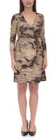 Pack of 2 Aniston CASUAL women's midi dress wrap dress with animal print 3/4 sleeve 98257456 beige/black Pack of 2 Aniston CASUAL women's midi dress wrap dress with animal print 3/4 sleeve 98257456 beige/black