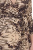 Pack of 2 Aniston CASUAL women's midi dress wrap dress with animal print 3/4 sleeve 98257456 beige/black Pack of 2 Aniston CASUAL women's midi dress wrap dress with animal print 3/4 sleeve 98257456 beige/black
