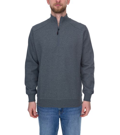 Maglione troyer semplice da uomo SANTINO, maglione autunnale con contenuto di cotone, maglione per il tempo libero grigio