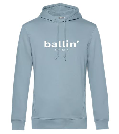 Ballin Est. 2013 men's hooded sweater, sustainable sweat hoodie with logo lettering on the front HO-H00050-SKY Blue