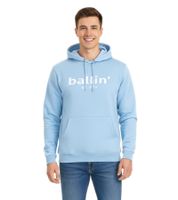 Ballin Est. 2013 men's hooded sweater, sustainable sweat hoodie with logo lettering on the front HO-H00050-SKY Blue