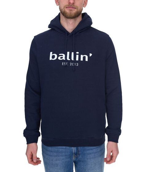 Ballin Est. 2013 Men's Hooded Sweater Sustainable Sweat Hoodie with Logo Lettering on the Front HO-H00050-NVY Navy