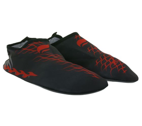 zapatos de baño de neopreno airjoy con plantilla extraíble zapatos para el agua con reflejos de color 7654618 negro/rojo