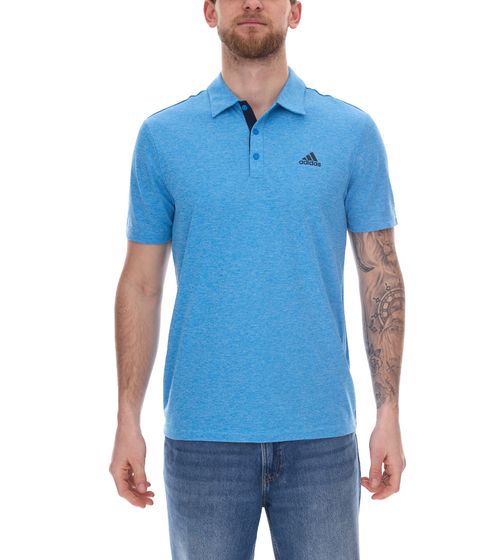 Polo de hombre adidas Drive Polo Heather con camiseta de golf deportiva sostenible AeroReady H56777 azul