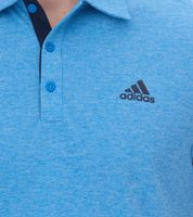 Polo da uomo adidas Drive Polo Heather con maglietta da golf sportiva sostenibile AeroReady H56777 blu