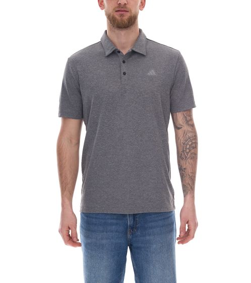 Polo de hombre adidas Drive Polo Heather con camisa de golf deportiva sostenible AeroReady IA5449 Antracita