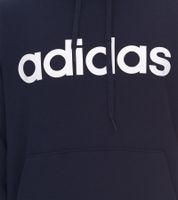 adidas Essentials French Terry Linear Logo Hoodie pull durable pour hommes avec poche kangourou GK9066 bleu