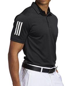 Polo adidas 3-Stripes Basic Hombre con Factor de Protección UV 50+ Camisa de Manga Corta Golf Shirt FJ9837 Negro