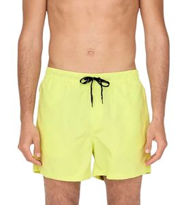 ONLY & SONS Herren Bade-Hose mit Gesäßtasche Schwimm-Shorts 22021832 Gelb