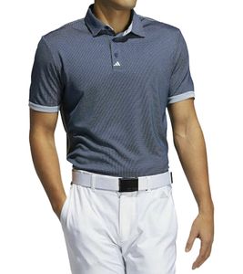 adidas Equipment Two-Tone Mesh Herren Polo-Shirt mit UV 50+ Schutz nachhaltiges Golf-Hemd gepunktet GS9469 Navy/Weiß