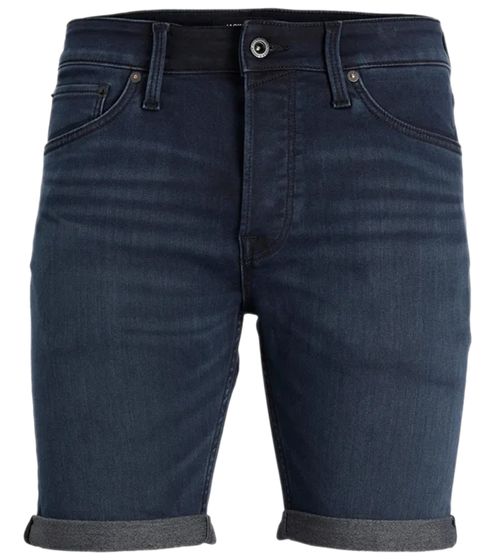 JACK & JONES Icon shorts in denim da uomo in stile 5 tasche pantaloni corti in denim 12223678 blu scuro