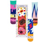 18 Paar TASTIQ Baumwoll-Socken mit Print lange Strümpfe in stylischer Geschenkbox Tas/1/CSX3 mit Pizza oder Donut Print 18 Paar TASTIQ Baumwoll-Socken mit Print lange Strümpfe in stylischer Geschenkbox Tas/1/CSX3 mit Pizza oder Donut Print