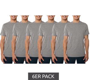 Pack de 6 camisetas PUMA hombre, camisa de algodón, camisas cuello redondo, camisa básica 683509 01 gris