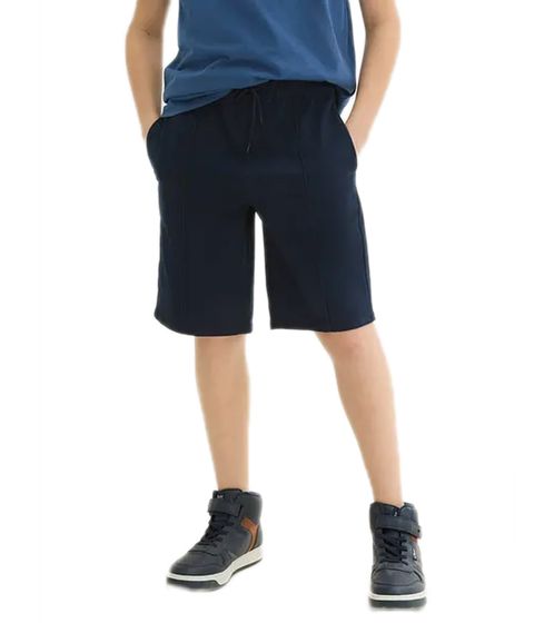 Bermuda enfant pour garçons et filles short d'été short en coton 945620 bleu foncé