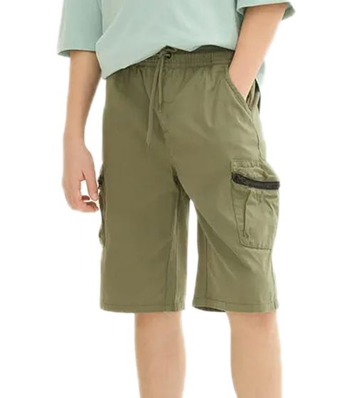 Bermuda per bambini per ragazzi pantaloncini cargo pantaloncini in cotone 907404 verde oliva